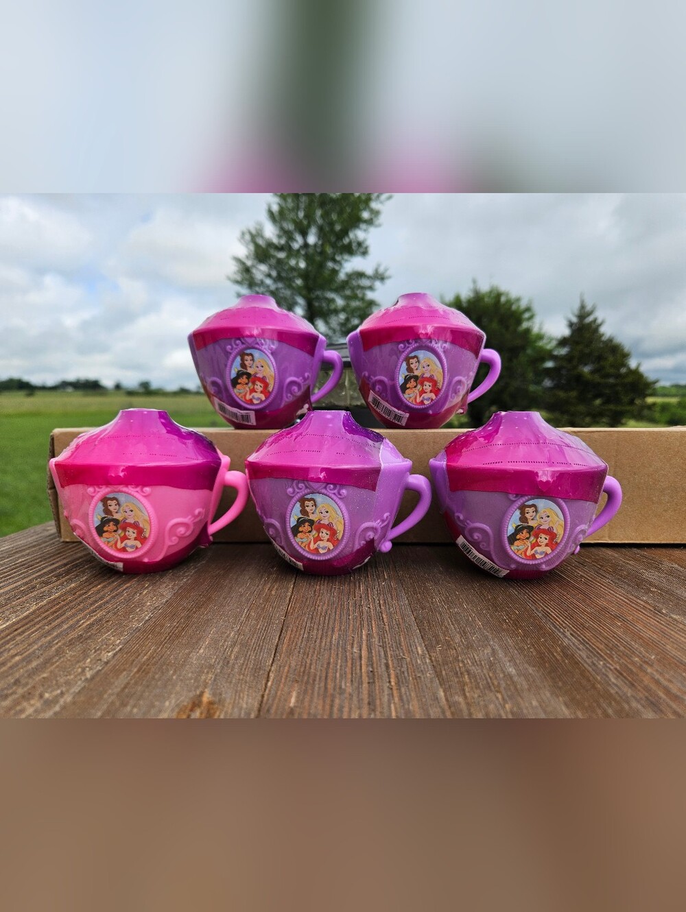 Disney Princess Pink and Purple Tea Cup Surprise Set - 5pcs